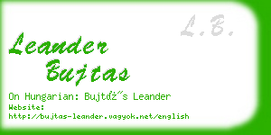 leander bujtas business card